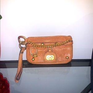 Vintage juicy couture leather wristlet wallet